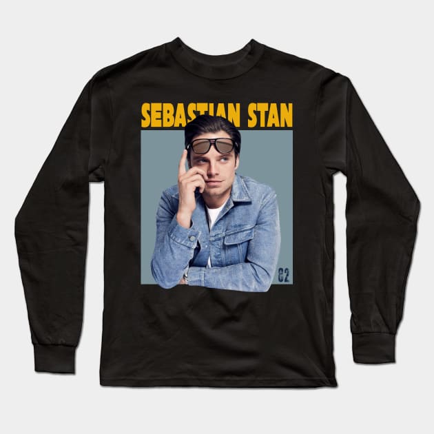 Sebastian Stan Image Charm Long Sleeve T-Shirt by christinehearst